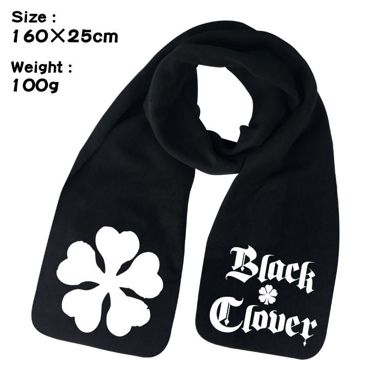 black clover Anime fleece scarf bib 160X25CM 