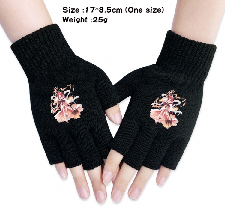 Date-A-Live Anime knitted half finger gloves 17x8.5cm