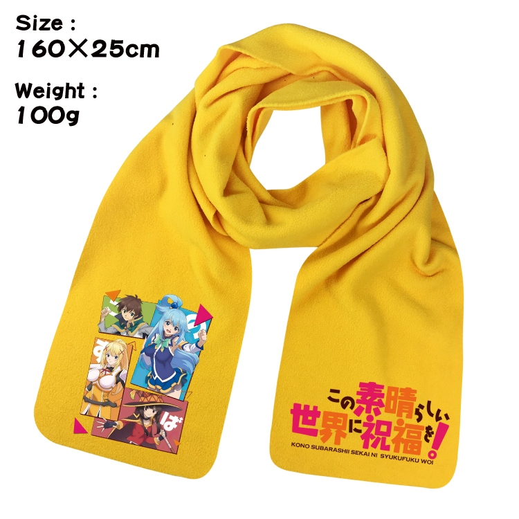 Blessings for a better world Anime fleece scarf bib 160X25CM 