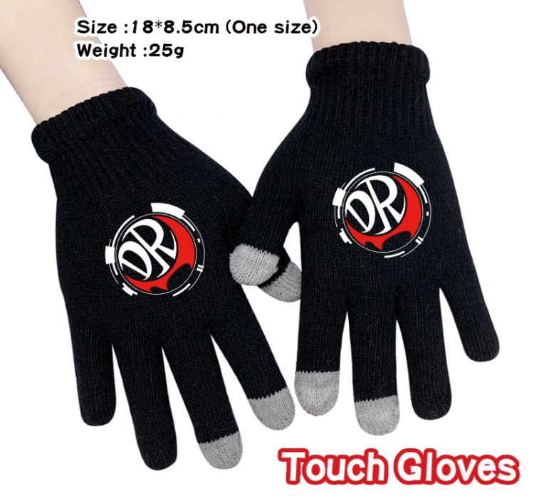 Dangan-Ronpa Anime touch screen knitting all finger gloves 18X8.5CM