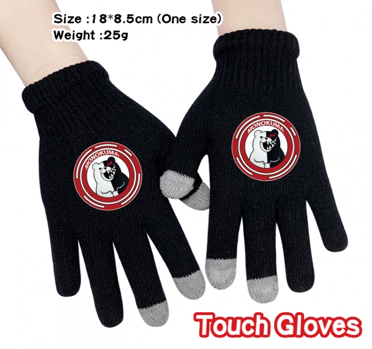Dangan-Ronpa Anime touch screen knitting all finger gloves 18X8.5CM