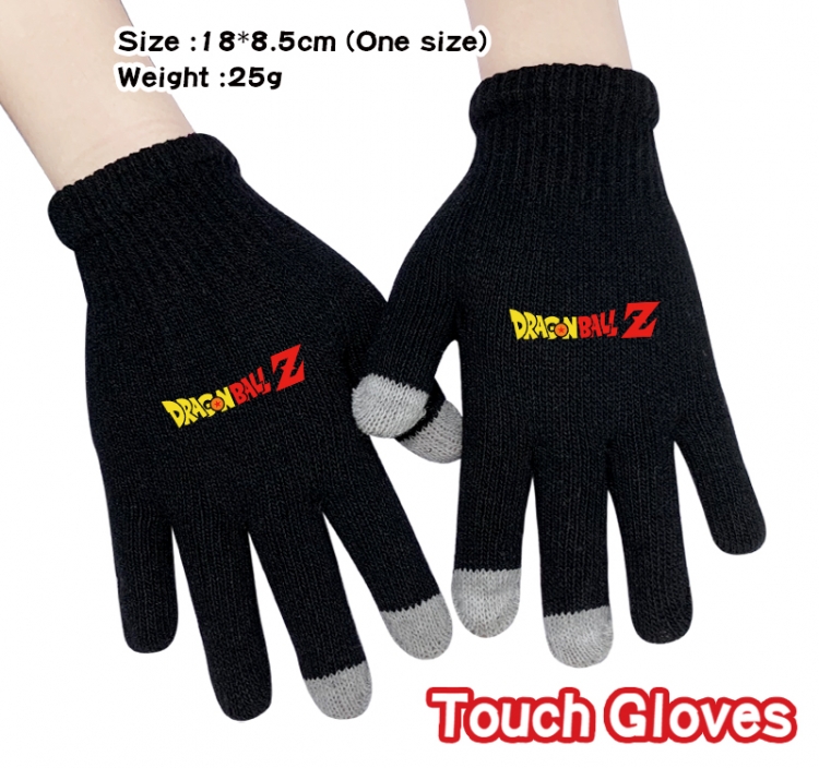 DRAGON BALL Anime touch screen knitting all finger gloves 18X8.5CM