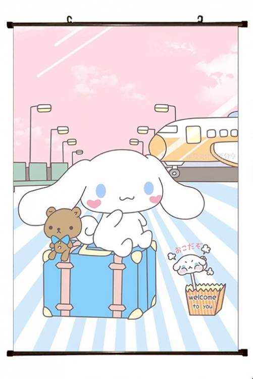 Cinnamoroll Cartoon black Plastic rod Cloth painting Wall Scroll 60X90CM Z3-15