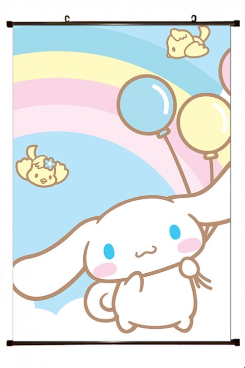 Cinnamoroll Cartoon black Plastic rod Cloth painting Wall Scroll 60X90CM Z3-22