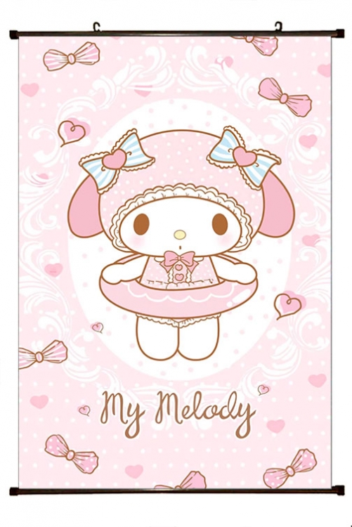Melody Cartoon black Plastic rod Cloth painting Wall Scroll 60X90CM Z3-81