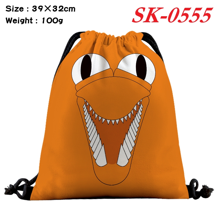 Rainbow friends cartoon Waterproof Nylon Full Color Drawstring Pocket 39x32cm  SK-0555 