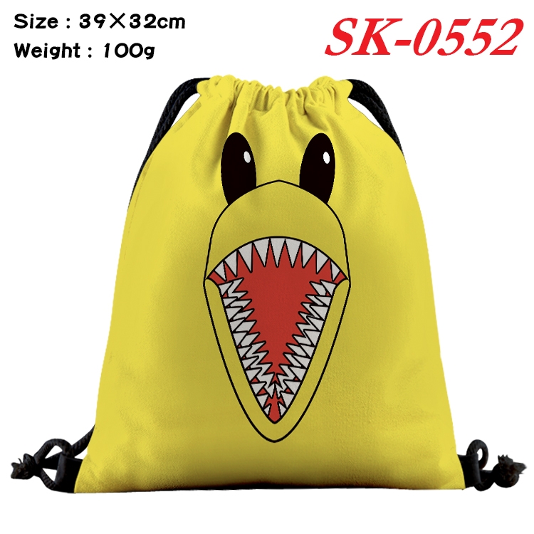 Rainbow friends cartoon Waterproof Nylon Full Color Drawstring Pocket 39x32cm  SK-0552  