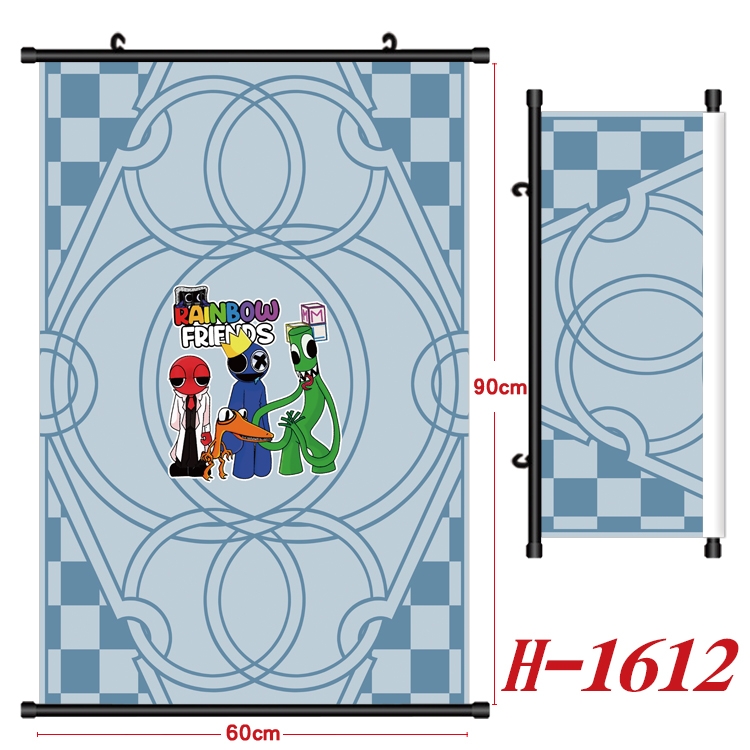 Rainbow friends Anime Black Plastic Rod Canvas Painting 60X90CM H-1612A
