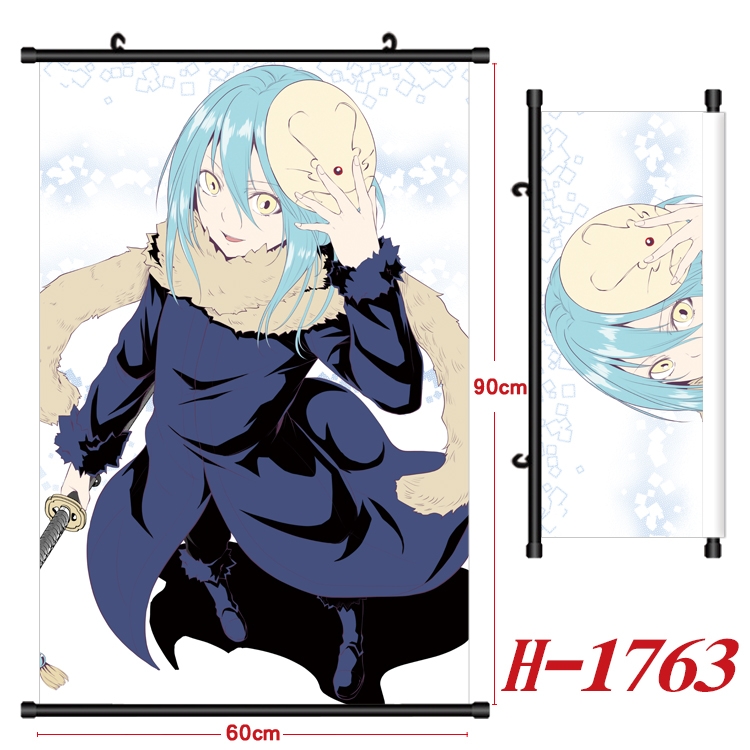 That Time I Got Slim Anime Black Plastic Rod Canvas Painting 60X90CM  H-1763A