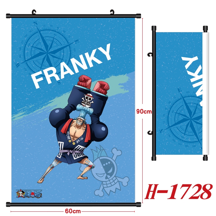 One Piece Anime Black Plastic Rod Canvas Painting 60X90CM H-1728A