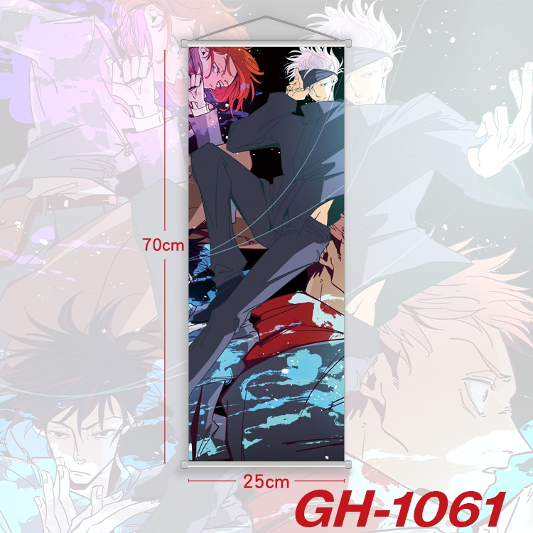 Jujutsu Kaisen Plastic Rod Cloth Small Hanging Canvas Painting 25x70cm price for 5 pcs GH-1061A