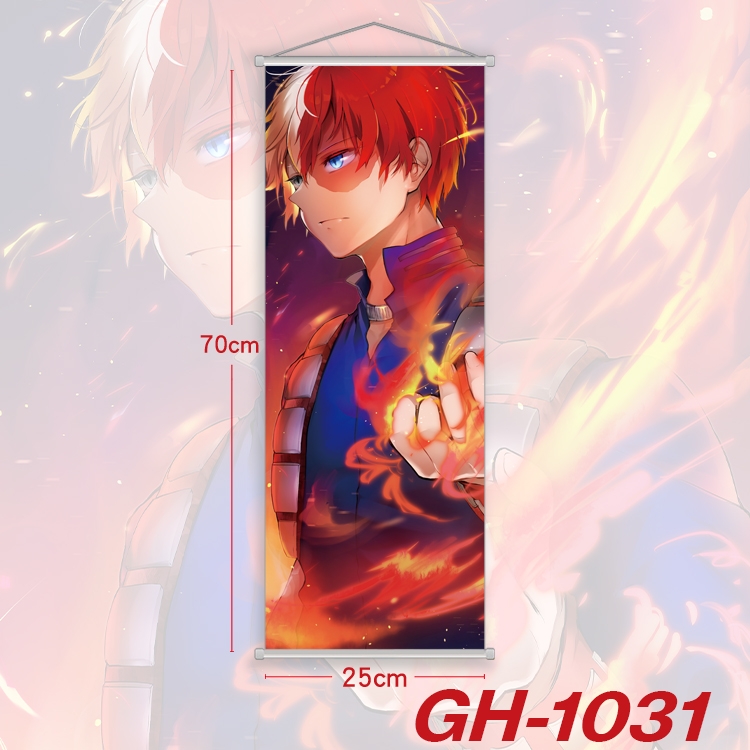 My Hero Academia Plastic Rod Cloth Small Hanging Canvas Painting 25x70cm price for 5 pcs GH-1031A