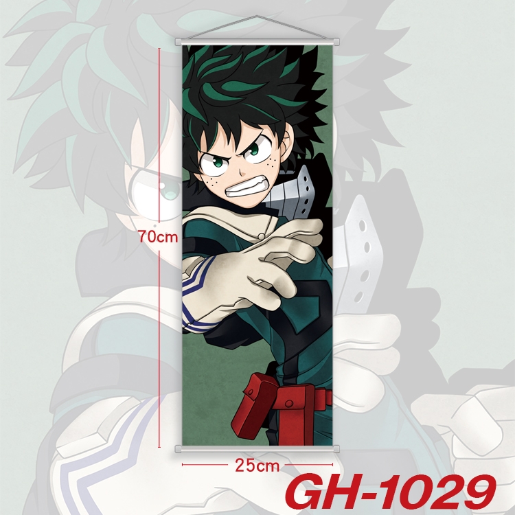 My Hero Academia Plastic Rod Cloth Small Hanging Canvas Painting 25x70cm price for 5 pcs GH-1029A
