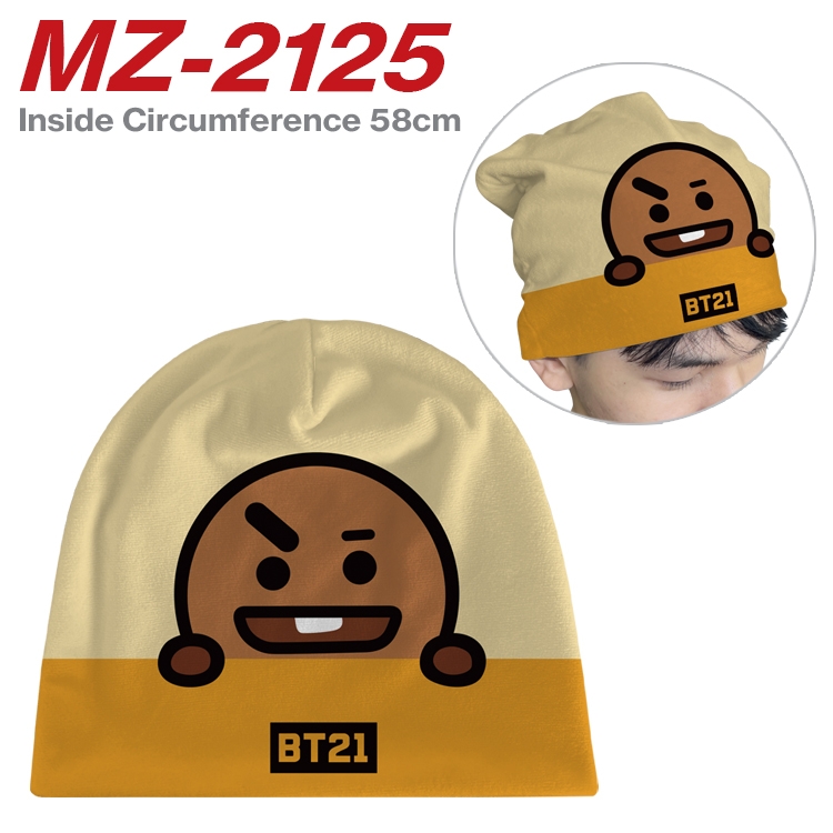 BTS flannel full color hat cosplay men's and women's knitted hats 58cm  MZ-2125