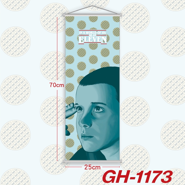 Stranger Things Plastic Rod Cloth Small Hanging Canvas Painting 25x70cm price for 5 pcs GH-1173A