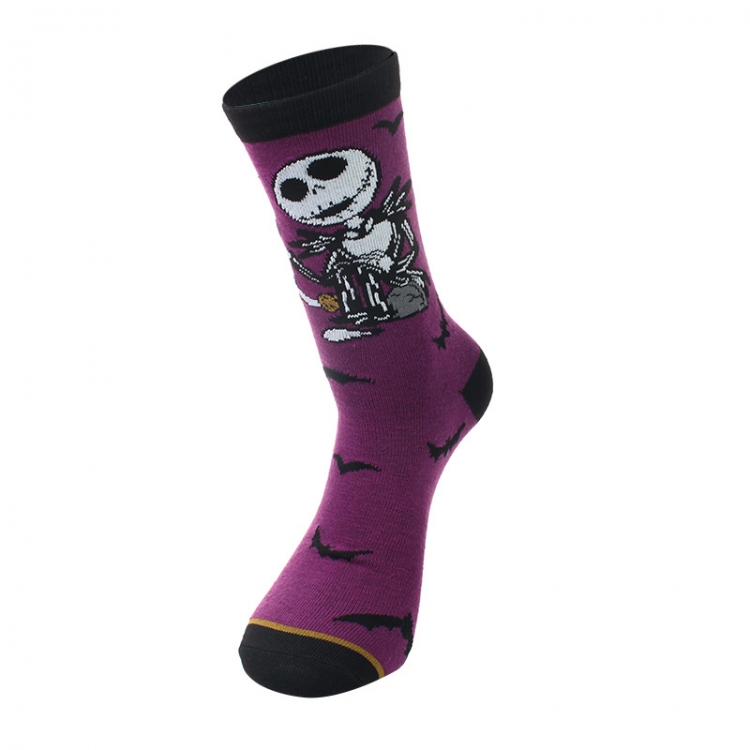 The Nightmare Before Christmas Couple Letter Medium Sneakers Fashion Socks price for 10 pcs