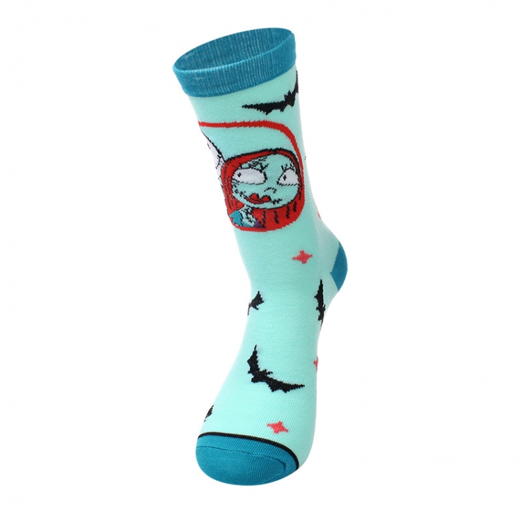 The Nightmare Before Christmas Couple Letter Medium Sneakers Fashion Socks price for 10 pcs