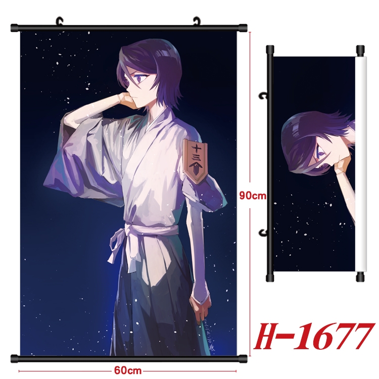 Bleach Anime Black Plastic Rod Canvas Painting Wall Scroll 60X90CM  H-1677A
