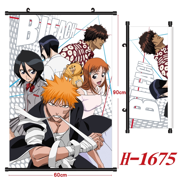 Bleach Anime Black Plastic Rod Canvas Painting Wall Scroll 60X90CM H-1675A