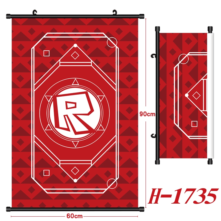 Robllox Anime Black Plastic Rod Canvas Painting Wall Scroll 60X90CM  H-1735A