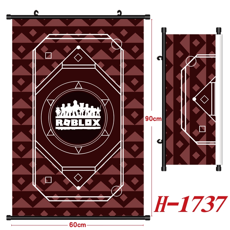 Robllox Anime Black Plastic Rod Canvas Painting Wall Scroll 60X90CM H-1737A