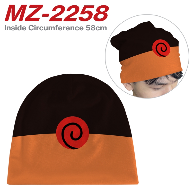Naruto Anime flannel full color hat cosplay men's and women's knitted hats 58cm MZ-2258