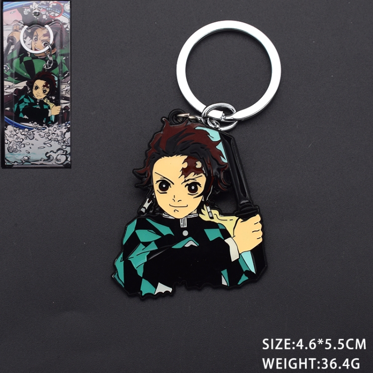 Demon Slayer Kimets Metal key chain pendant around animation