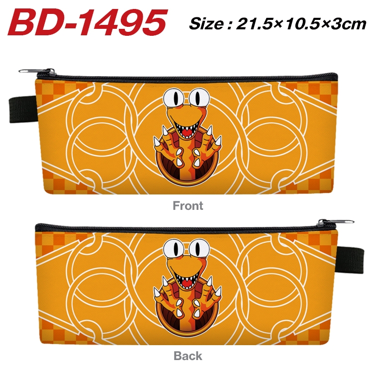 Rainbow friends Game PU leather zipper pencil case stationery box 21.5X10.5X3CM  BD-1495