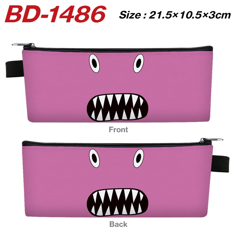 Rainbow friends Game PU leather zipper pencil case stationery box 21.5X10.5X3CM BD-1486
