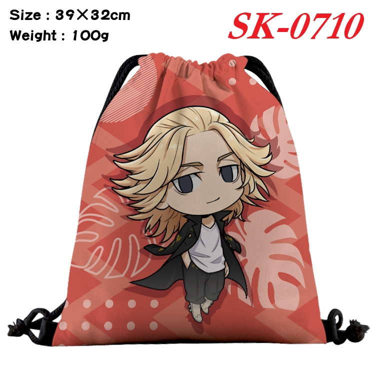 Tokyo Revengers cartoon Waterproof Nylon Full Color Drawstring Pocket 39x32cm  SK-0710A
