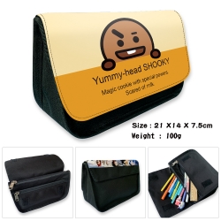 BTS Velcro canvas zipper penci...