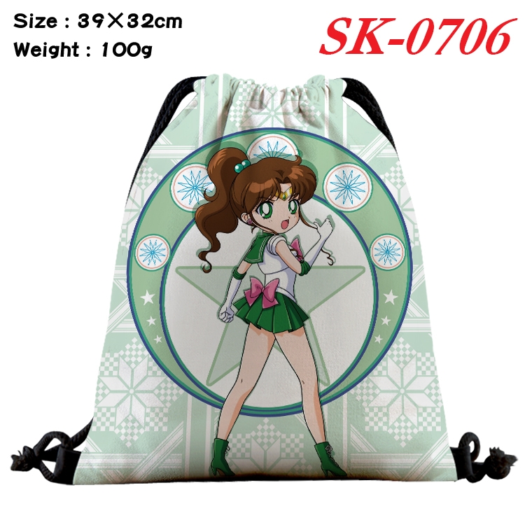 sailormoon Anime perimeter waterproof nylon full color bundle pocket 39x32cm  SK-0706A