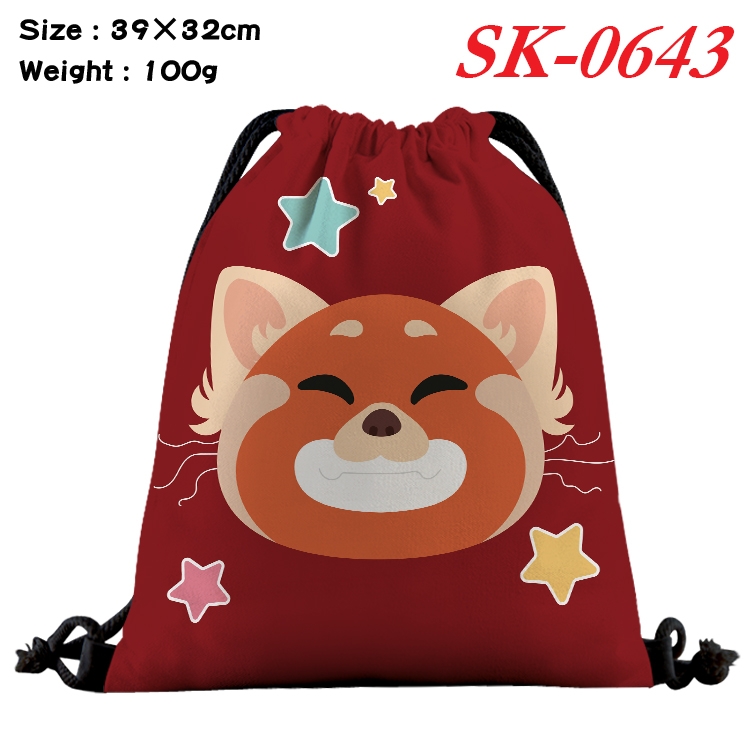 Turning Red Anime perimeter waterproof nylon full color bundle pocket 39x32cm SK-0643A