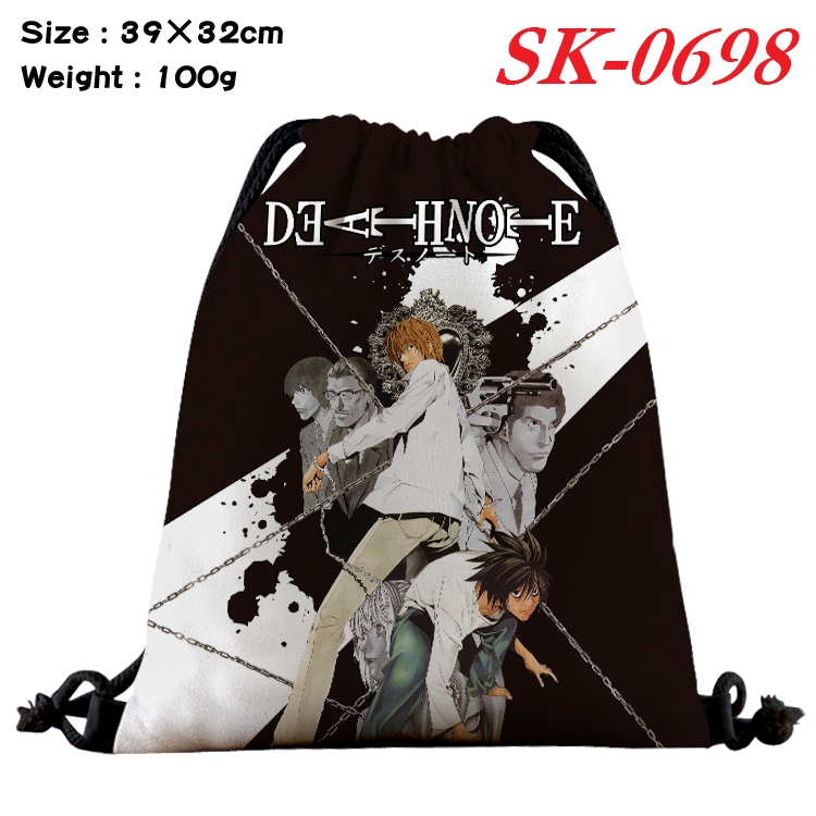 Death note Anime perimeter waterproof nylon full color bundle pocket 39x32cm SK-0698A