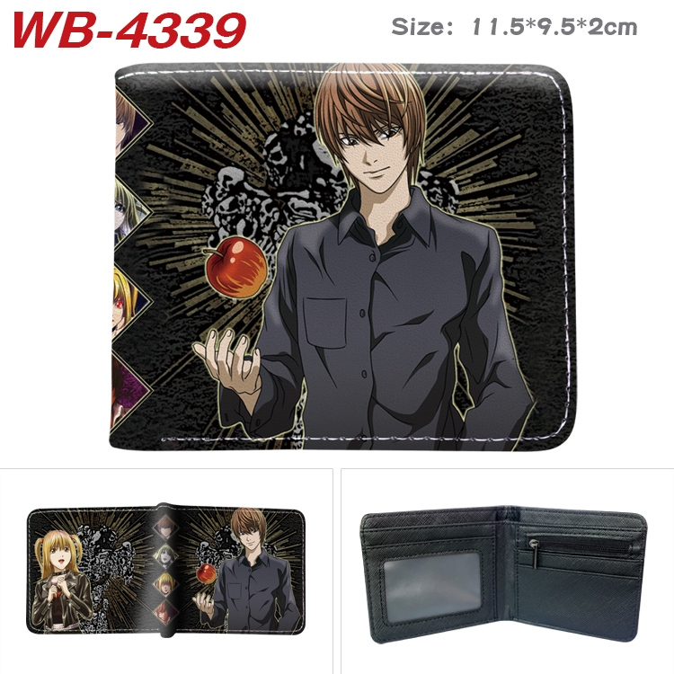 Death note Animation color PU leather folding wallet 11.5X9X2CM WB-4339A
