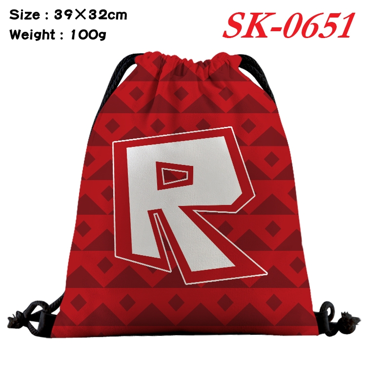Robllox Anime perimeter waterproof nylon full color bundle pocket 39x32cm SK-0651A