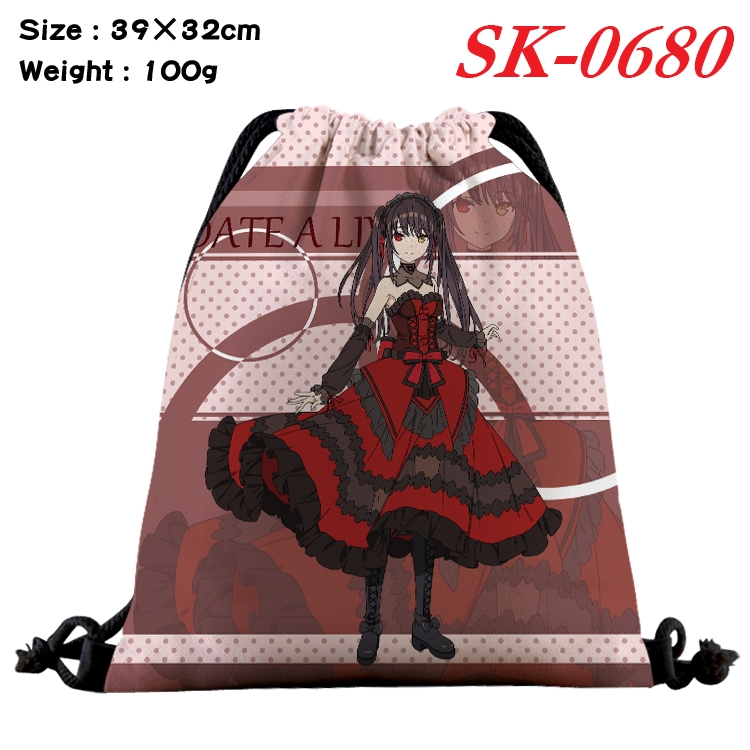 Date-A-Live Anime perimeter waterproof nylon full color bundle pocket 39x32cm SK-0680A