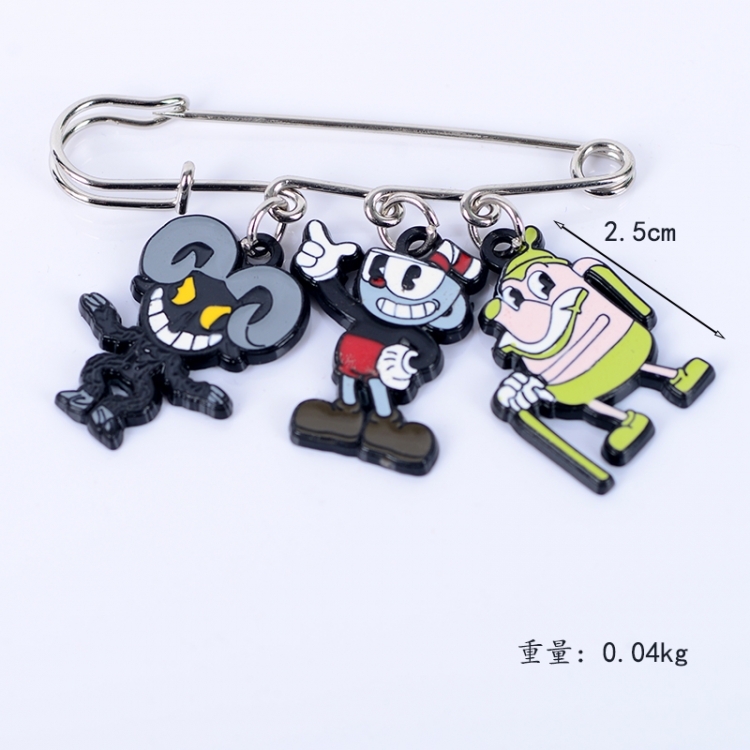 Tea Cup Cartoon metal brooch bag accessories pants waist clip price for 5 pcs