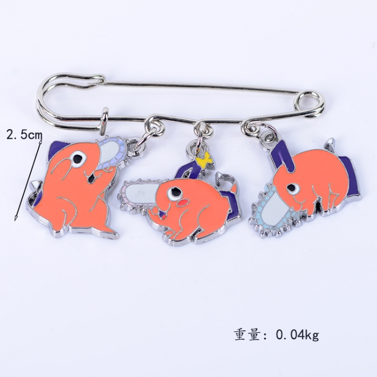 Chainsaw man Anime metal brooch bag accessories pants waist clip price for 5 pcs