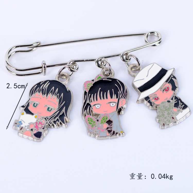 Demon Slayer Kimets Anime metal brooch bag accessories pants waist clip price for 5 pcs