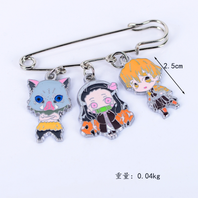 Demon Slayer Kimets Anime metal brooch bag accessories pants waist clip price for 5 pcs