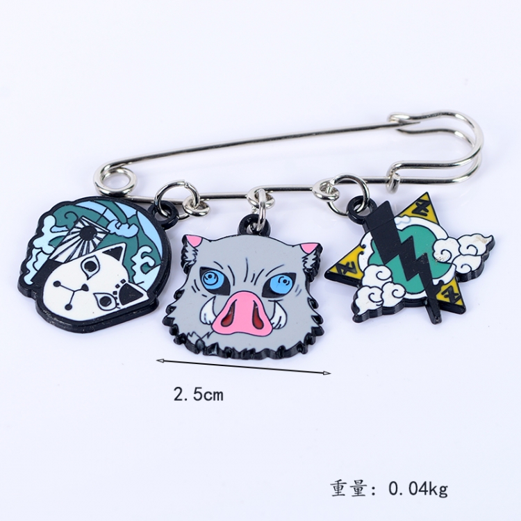 Demon Slayer Kimets Anime metal brooch bag accessories pants waist clip price for 5 pcs