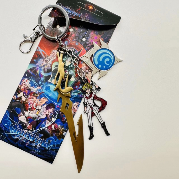 Genshin Impact Game peripheral key chain schoolbag pendant