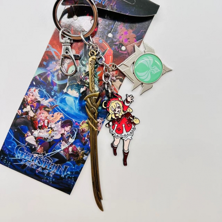 Genshin Impact Game peripheral key chain schoolbag pendant