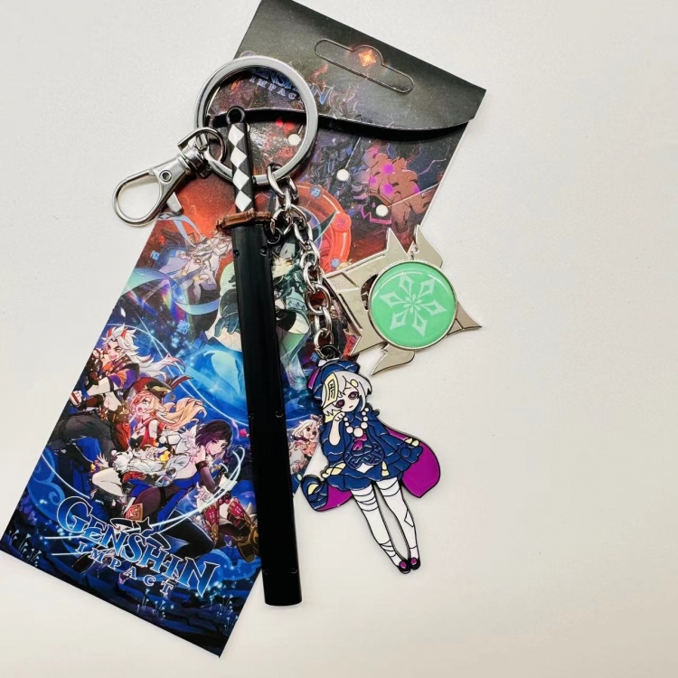 Genshin Impact Game peripheral key chain schoolbag pendant