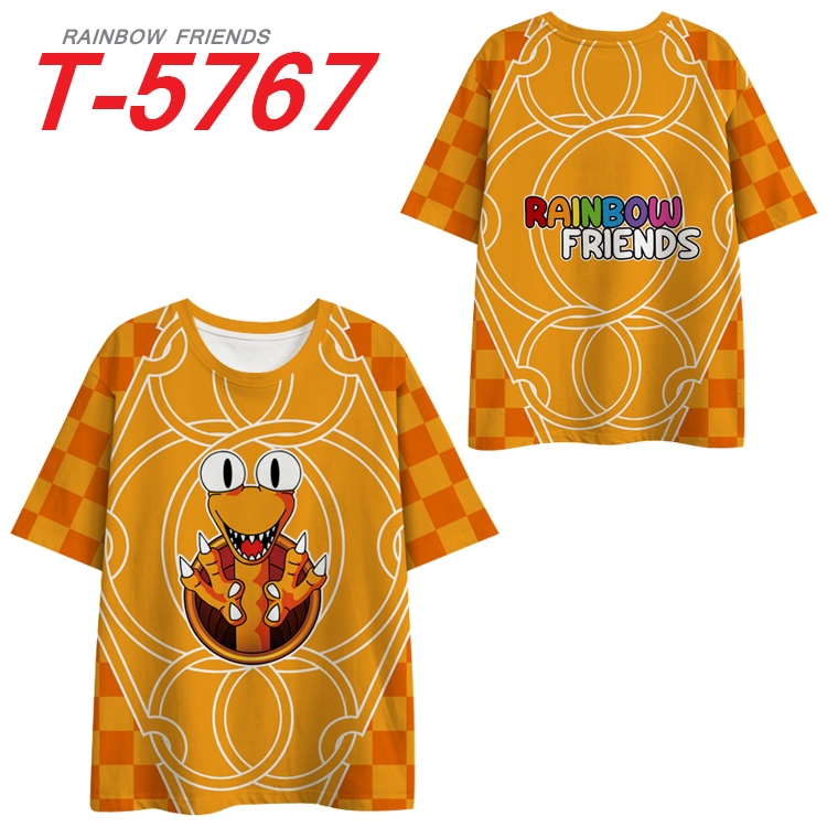 Rainbow friends Anime Full Color Milk Silk Short Sleeve T-Shirt from S to 6XL T-5767
