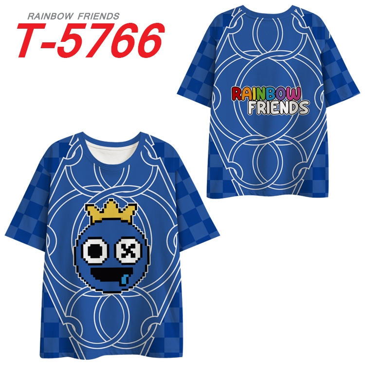 Rainbow friends Anime Full Color Milk Silk Short Sleeve T-Shirt from S to 6XL T-5766