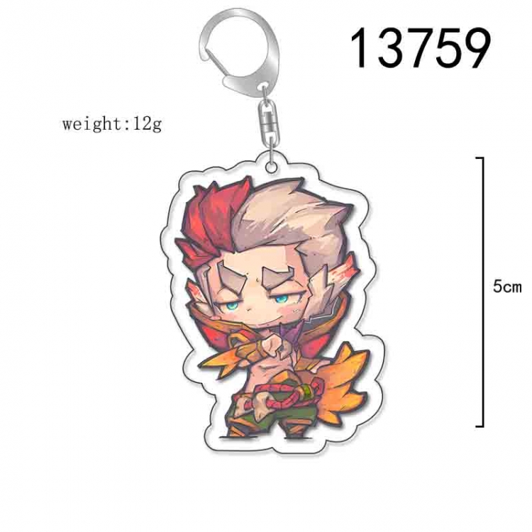 League of Legends Anime Acrylic Keychain Charm price for 5 pcs