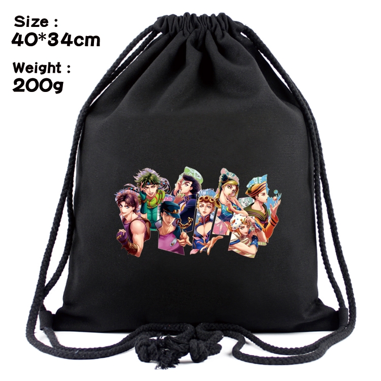 JoJos Bizarre Adventure Anime Coloring Book Drawstring Backpack 40X34cm 200g