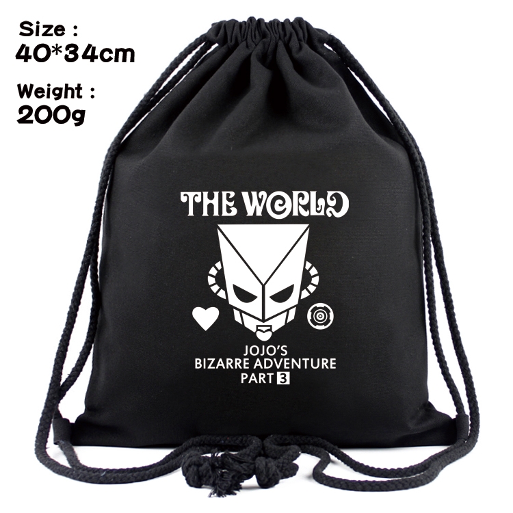 JoJos Bizarre Adventure Anime Coloring Book Drawstring Backpack 40X34cm 200g